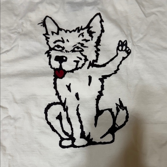 Vans Other - Vans cream Dog Graphic Tee, no tags but LIKE NEW, smoke free!!